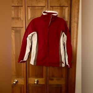 Columbia Women’s Red, White, & Brown Sz S Whirlibird Interchange Coat/Jacket